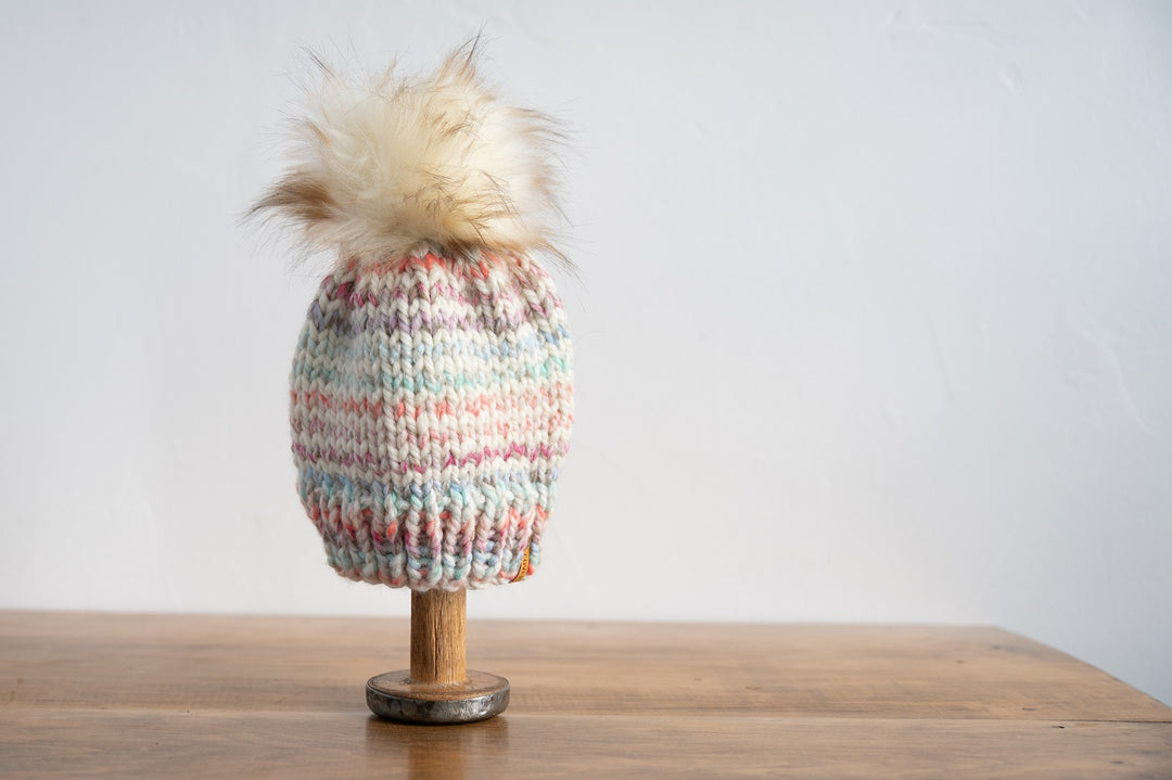 Skinny Stripe Hat Pastel & Off-White