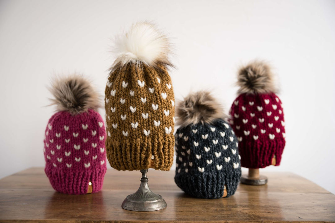 Little Heart Knit Hat – Covered Bridge Crafts