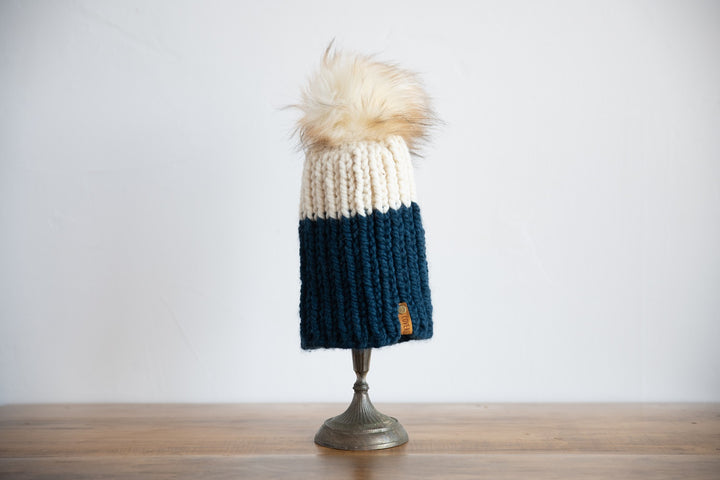 Ribbed Hat Two Tone Hat
