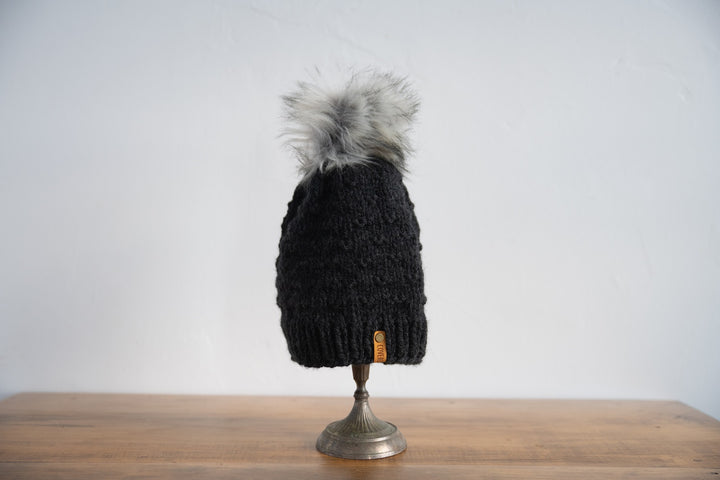 Kiki Hat with Faux Fur Pom Pom