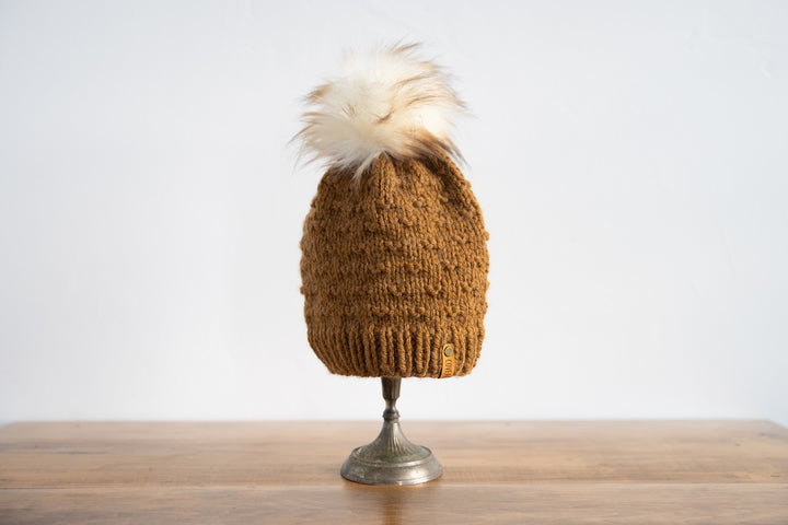 Kiki Hat with Faux Fur Pom Pom